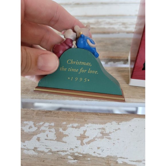 Hallmark in a heartbeat clock mice ornament 1995 Xmas tree - Picture 5 of 8